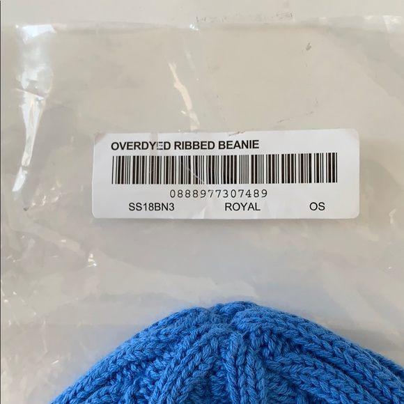 New supreme overdyed  ribbed beanie - Picture 2 of 5